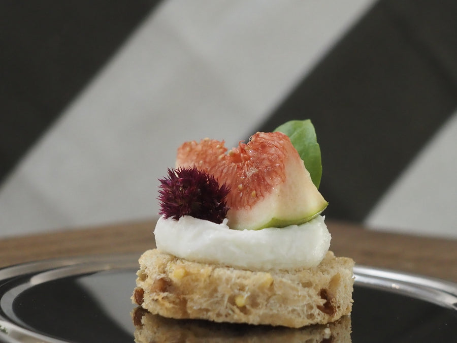 Goat Cheese and Fresh Fig Crispy Crostini