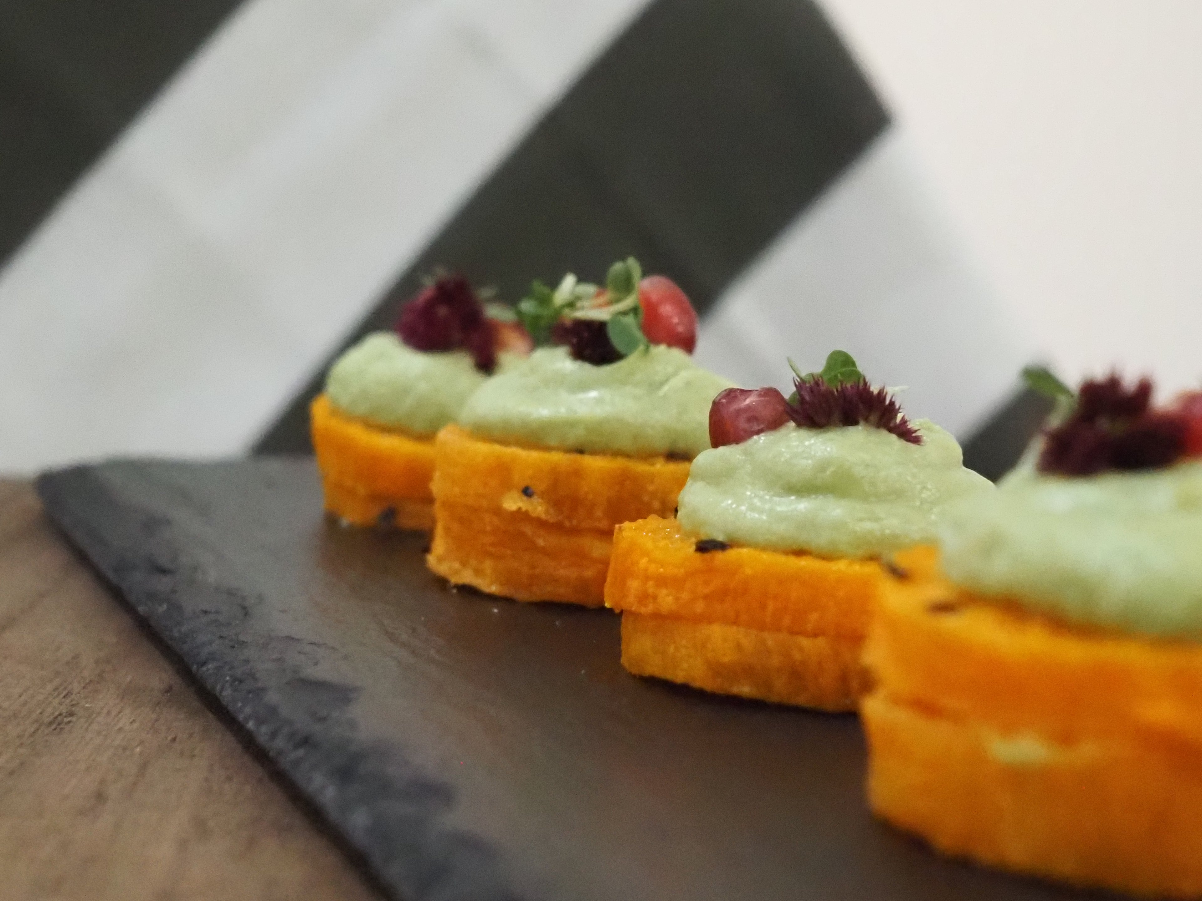 Sweet Potato Avocado Mash & Pomegranate Seeds