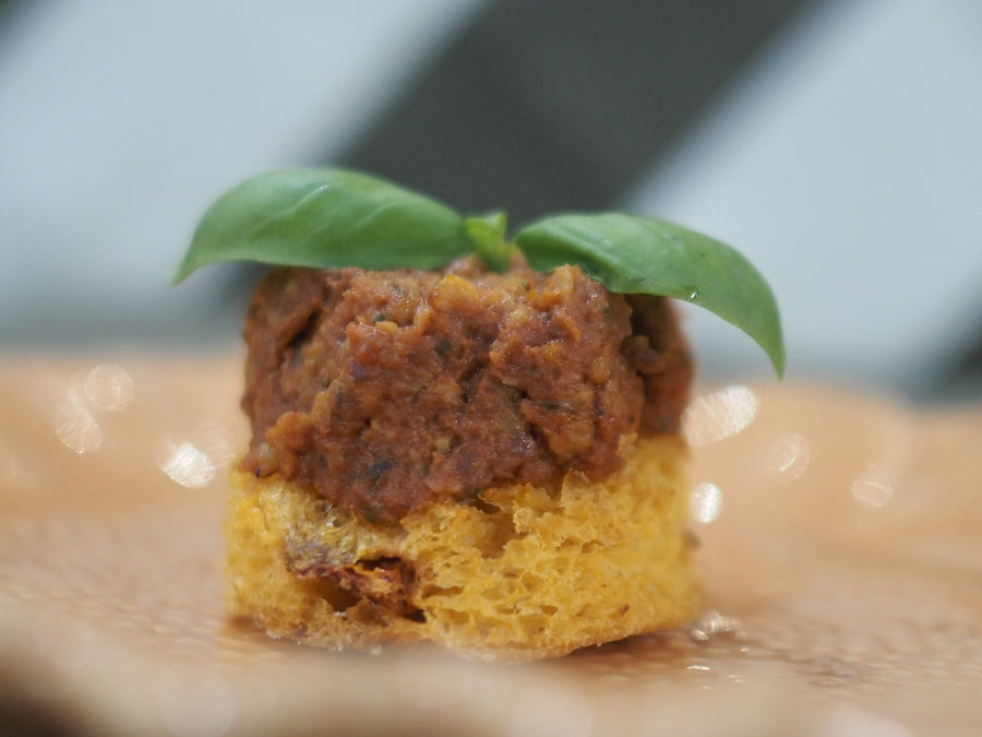 Tomato Tapenade on Tomato Bread