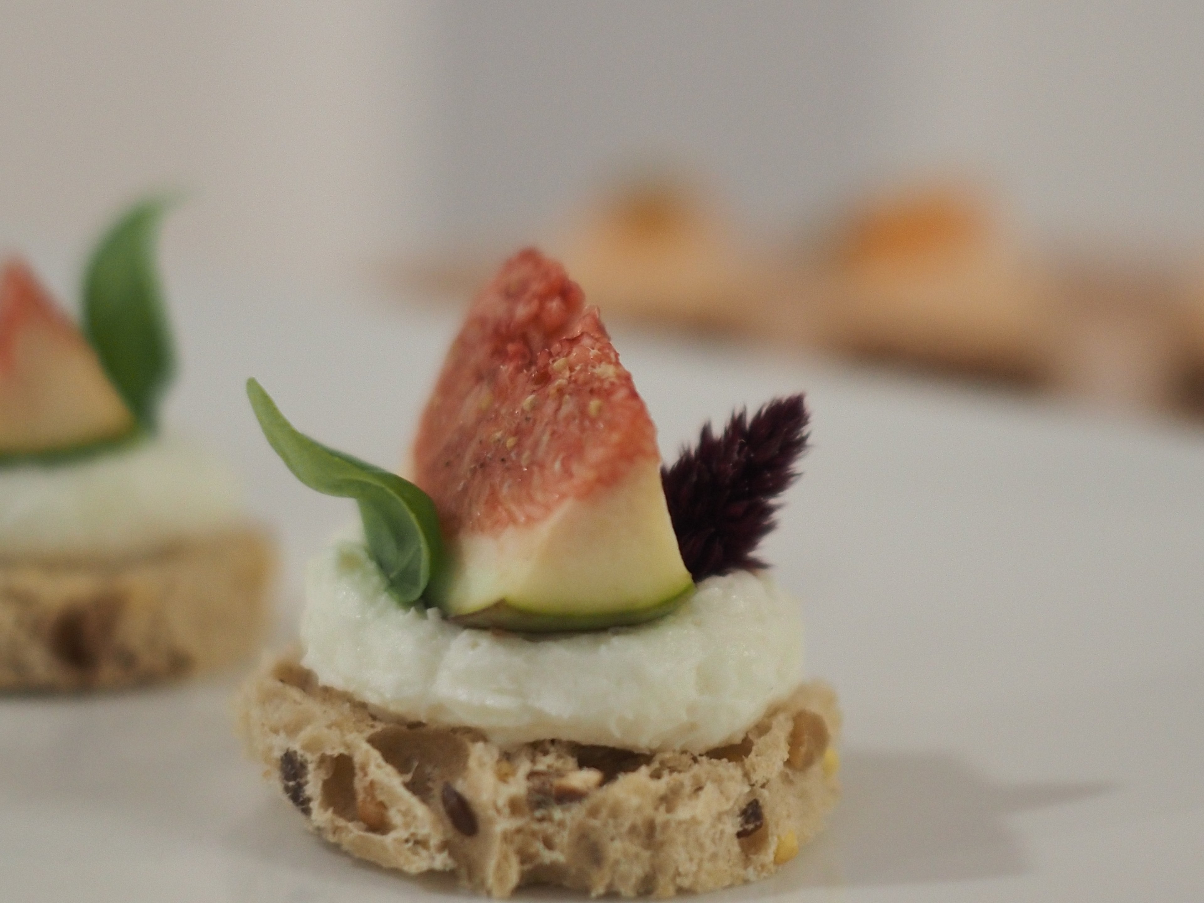 Goat Cheese and Fresh Fig Crispy Crostini