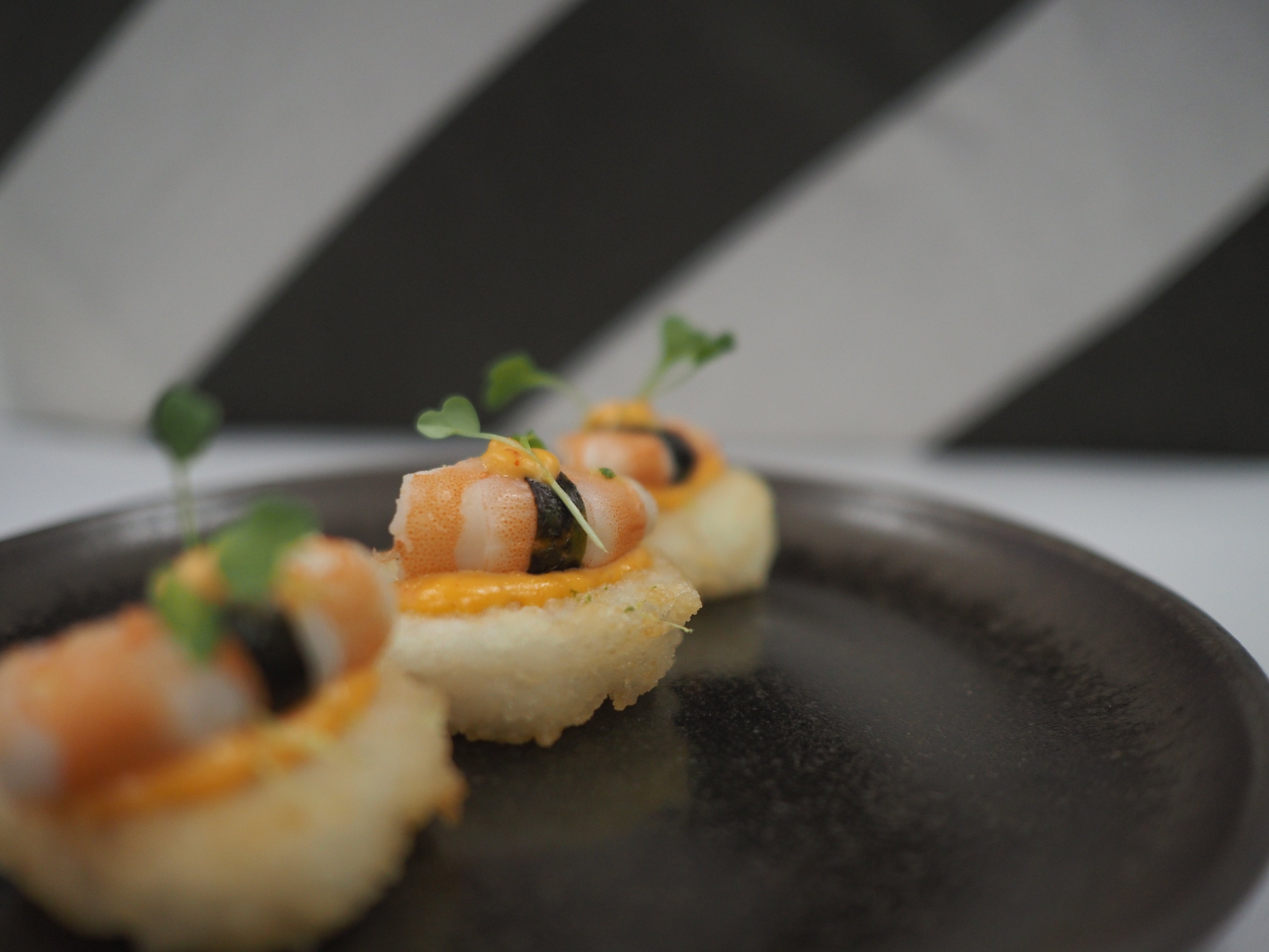 Sriracha Prawn on Sticky Rice