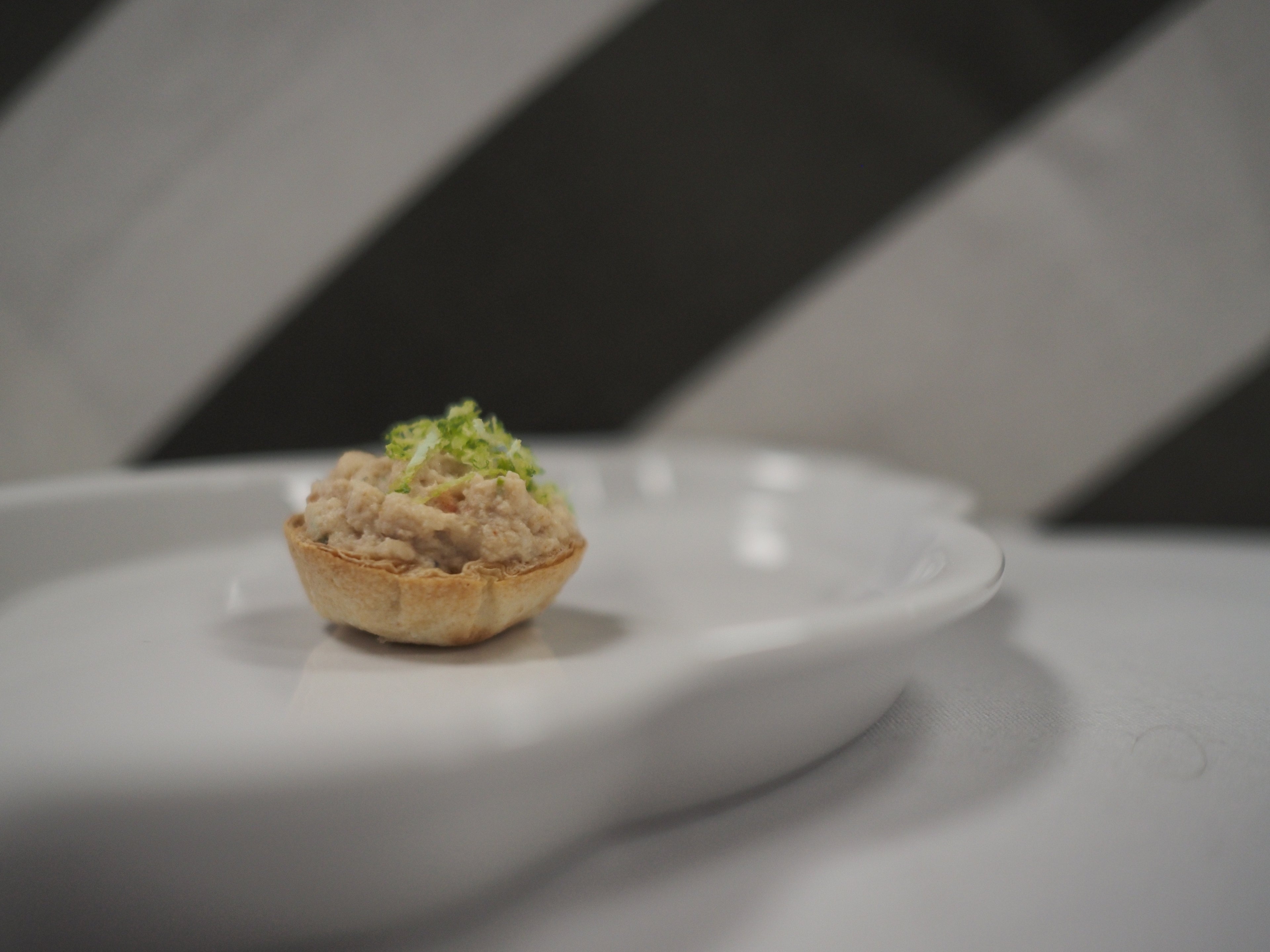Makrut Lime Crab Crown on Crisp Wonton