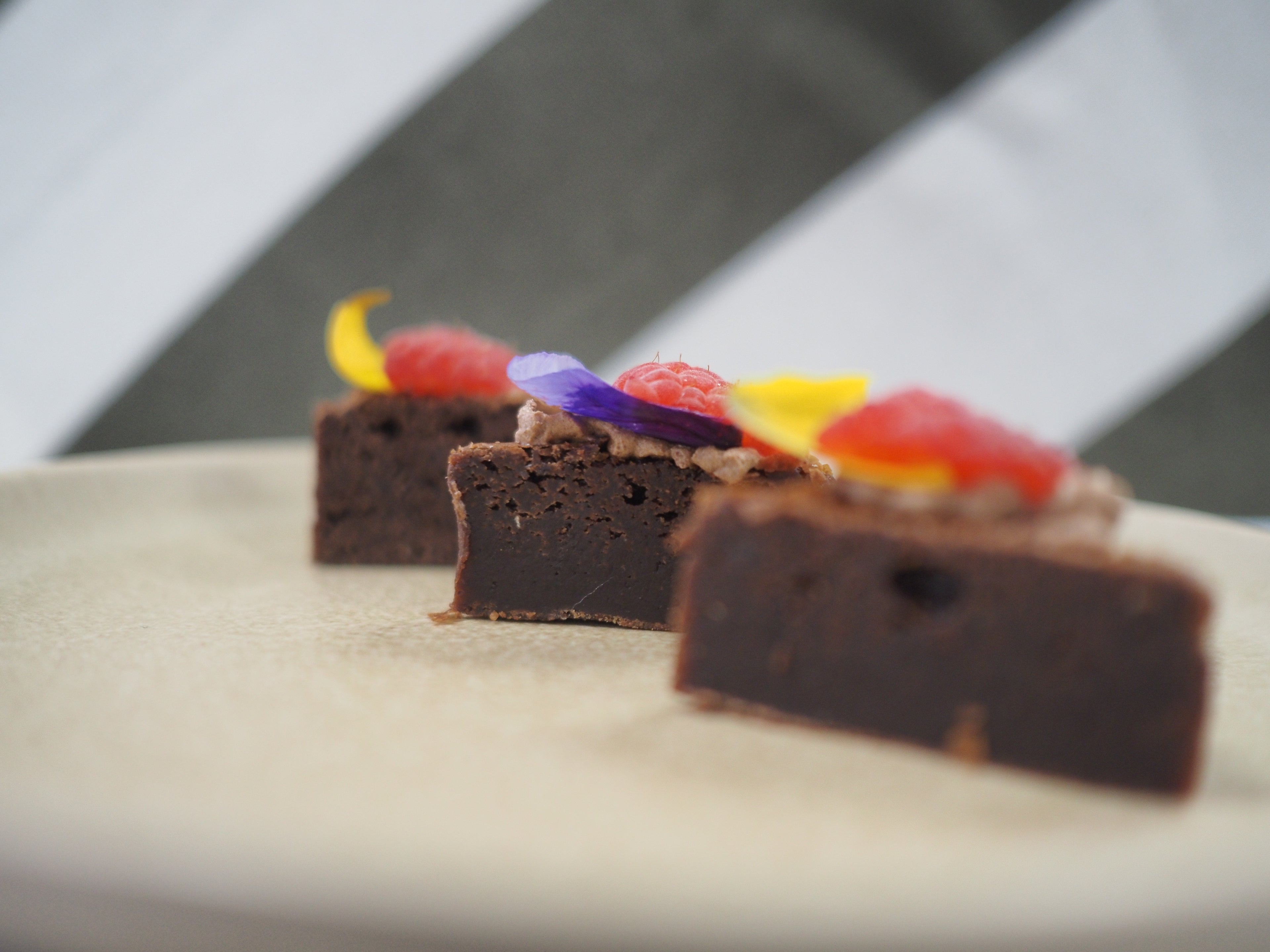 Vegan Chocolate and Raspberry Brownie